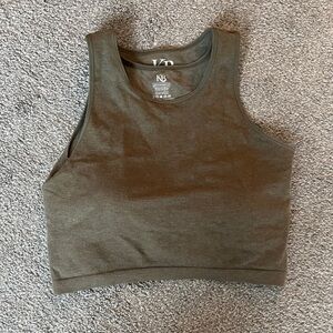 Kindred Bravely Olive Nursing Crop Top